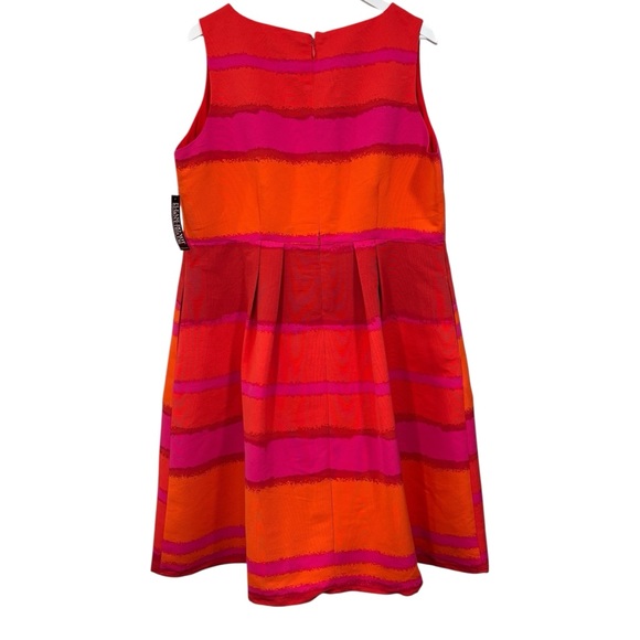 NY&C Color Block Striped Fit & Flare Women’s Pleated Sleeveless Dress 2X NWT - Picture 9 of 12